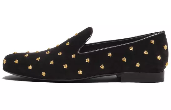 Мужские туфли Versace, черно-золотой