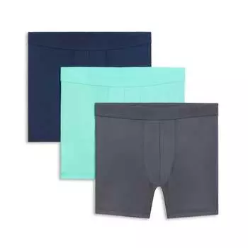 Мужские ультрамягкие трусы-боксеры PUMA (3 шт. в упаковке), цвет medium green