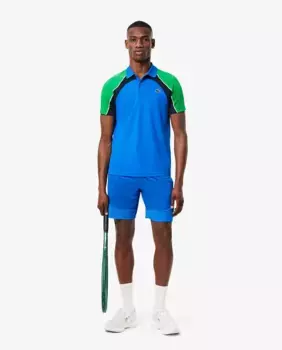 Мужские ультрасухие эластичные теннисные шорты Lacoste, синий