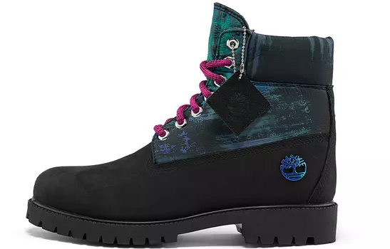Ботинки Timberland Heritage Nl Sky 6 Inch Waterproof Boots 'Black Nubuck With Print'
