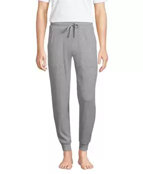 Мужские утепленные джоггеры Brushed Rib Lands' End, серый