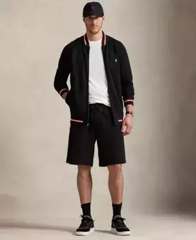 Мужские утепленные шорты Big & Tall Double-Knit Polo Ralph Lauren, черный