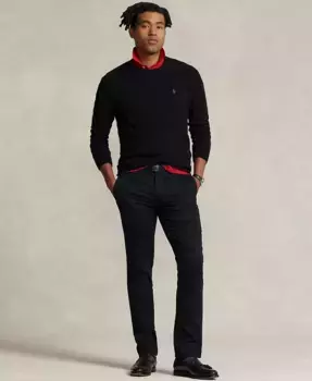 Мужские узкие эластичные брюки чинос Polo Ralph Lauren, черный