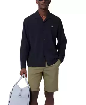 Мужские узкие бермуды из хлопка Lacoste, зеленый