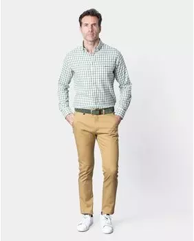 Мужские узкие бежевые брюки чинос Spagnolo, коричневый