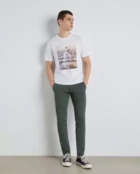 Мужские узкие брюки чинос стрейч Easy Wear, темно-зеленый