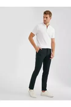 Мужские узкие брюки чинос в клетку Koton, темно-синий