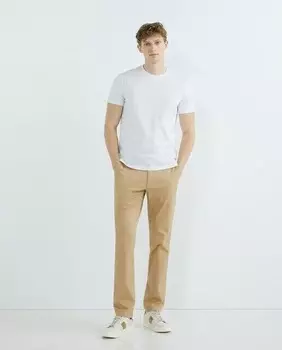 Мужские узкие брюки из хлопка стрейч Michael Kors, бежевый