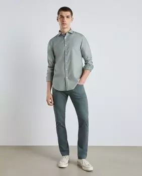 Мужские узкие брюки с пятью карманами стрейч Easy Wear, зеленый