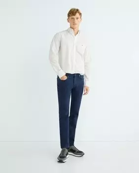 Мужские узкие брюки с пятью карманами Gant, темно-синий