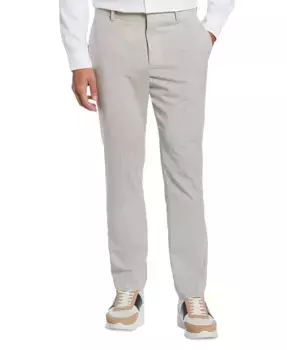 Мужские узкие брюки со стретчем и плоской передней частью Perry Ellis, коричневый/бежевый