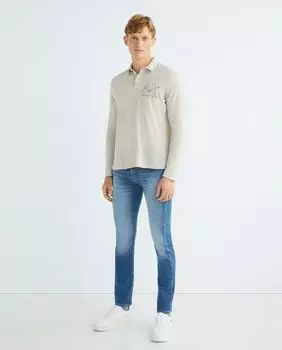 Мужские узкие джинсы из плюшевого денима J13 Armani Exchange, темно-синий