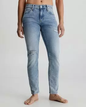 Мужские узкие джинсы из светлого денима Calvin Klein Jeans, светло-синий