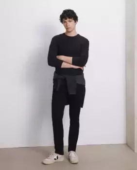 Мужские узкие джинсы из трикотажного денима Easy Wear, черный