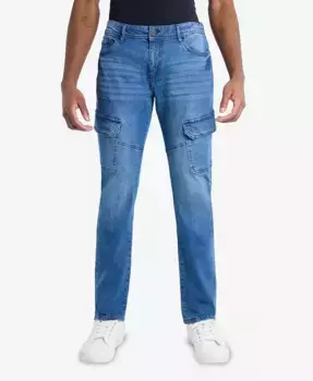 Мужские узкие джинсы-карго с эффектом стрейч XRAY, синий