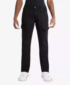 Мужские узкие джинсы-карго с эффектом стрейч XRAY, черный