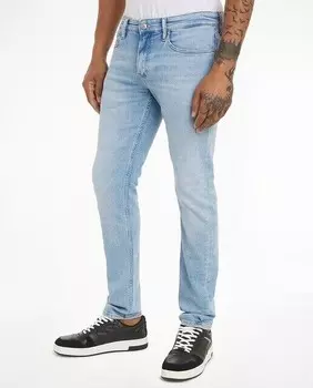 Мужские узкие джинсы с низкой посадкой Calvin Klein Jeans, светло-синий