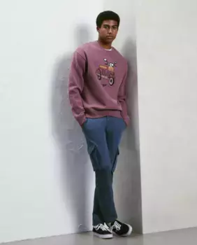 Мужские узкие хлопковые брюки бистрейч с множеством карманов светло-коричневого цвета Easy Wear, синий