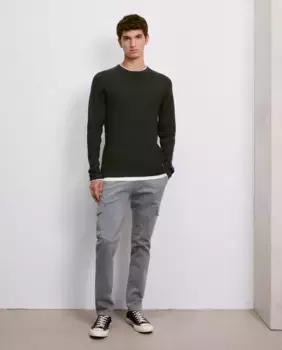 Мужские узкие хлопковые брюки Garmnet Dye с множеством карманов Easy Wear, зеленый