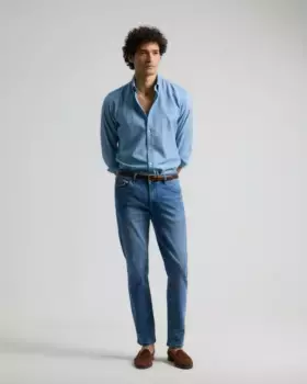 Мужские узкие синие вымытые джинсы PuroEgo, синий