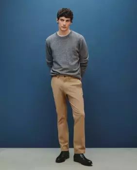 Мужские узкие спортивные брюки из эластомера и хлопка Dustin, цвет Camel