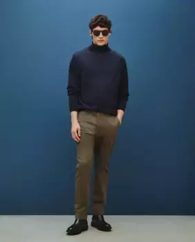 Мужские узкие спортивные брюки из эластомера и хлопка Dustin, коричневый