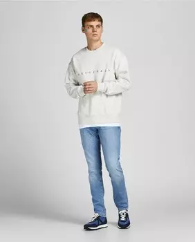 Мужские узкие светлые джинсы Jack & Jones, синий