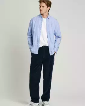 Мужские вельветовые брюки чинос свободного кроя Pepe Jeans, темно-синий