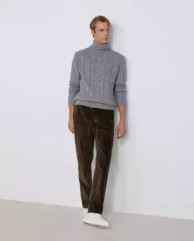 Мужские вельветовые брюки из хлопкового эластомера обычного размера Dustin, зеленый