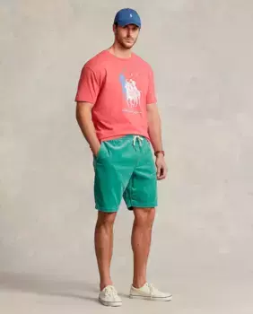 Мужские вельветовые шорты с регулируемой талией, больших размеров Polo Ralph Lauren, зеленый