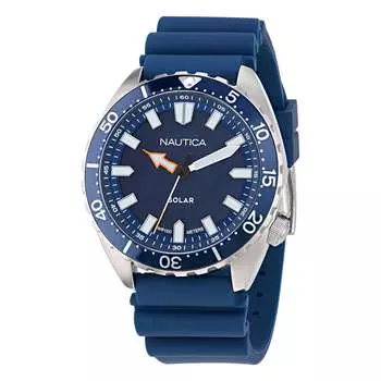 Мужские винтажные силиконовые часы Nautica Nautica, цвет ice blue