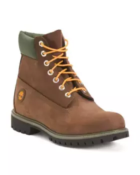 Мужские водонепроницаемые ботинки премиум-класса на шнуровке 6 дюймов Timberland, темно-коричневый