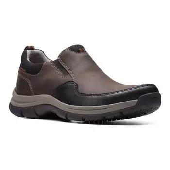 Мужские водонепроницаемые кожаные туфли Clarks Walpath Step, цвет Dark Brown
