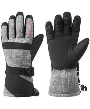 Мужские водонепроницаемые лыжные перчатки для сноуборда 3M Thinsulate Winter Gloves Alpine Swiss, серый