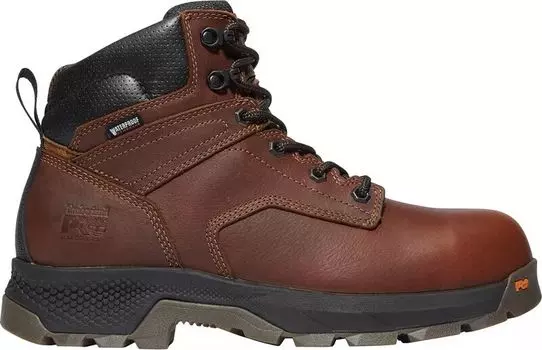 Мужские водонепроницаемые рабочие ботинки Timberland PRO TiTAN EV 6 дюймов с композитным носком, коричневый