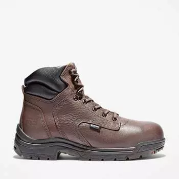 Мужские водонепроницаемые рабочие ботинки TiTAN со сплавным носком 6 дюймов Timberland, коричневый