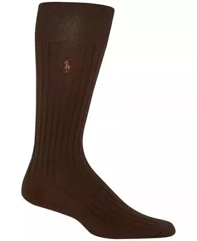 Мужские вышитые брючные носки Polo Ralph Lauren, коричневый