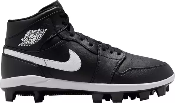 Мужские высокие бейсбольные бутсы Nike Jordan 1 Retro MCS, черный/белый/черный
