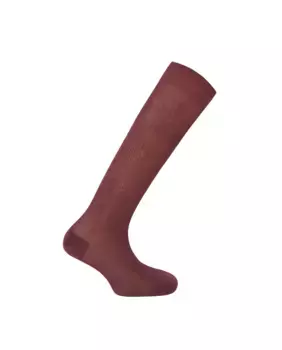 Мужские высокие носки из 100% ребристой шотландской пряжи Сделано в Испании Punto Blanco, цвет Granate