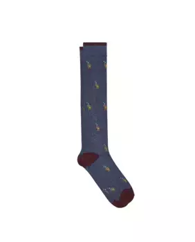 Мужские высокие носки с принтом утки синего цвета Kiff-Kiff
