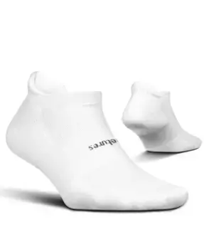 Мужские высокотехнологичные носки Max Cushion с амортизацией - низкие носки для женщин и мужчин с пяточным фиксатором Feetures, белый