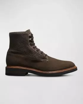 Мужские замшевые ботинки Dain на шнуровке Allen Edmonds, цвет Loden Green