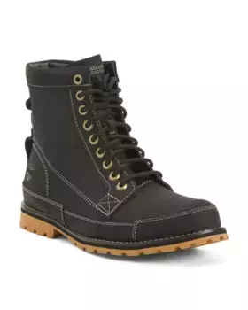 Мужские замшевые ботинки Originals со шнуровкой средней длины Timberland, черный