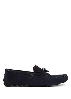 Мужские замшевые драйверы с кружевной отделкой. Beymen Club, синий
