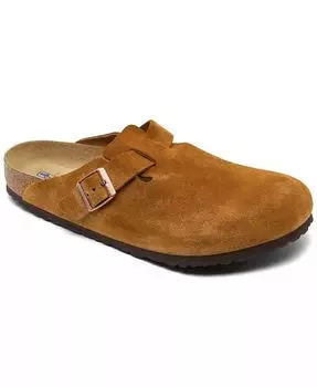 Мужские замшевые кожаные сабо Boston Soft Footbed от Finish Line Birkenstock, коричневый