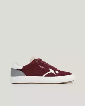 Мужские замшевые кроссовки с мягким воротником Pepe Jeans, красный