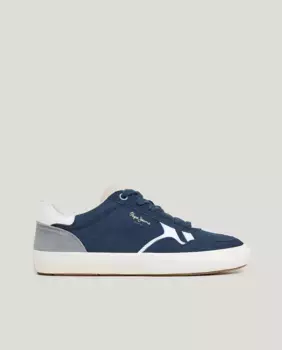 Мужские замшевые кроссовки с мягким воротником Pepe Jeans, темно-синий