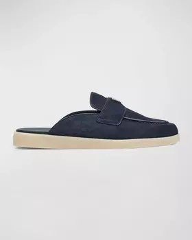 Мужские замшевые сабо Saint Tropez Prada, цвет Bleu