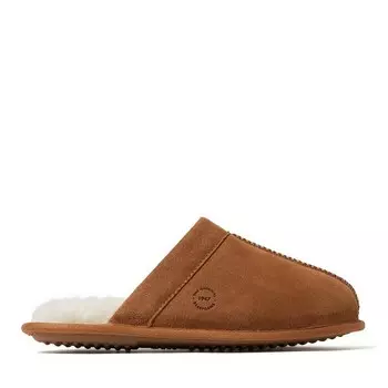 Мужские замшевые тапочки Dearfoams Kirk, цвет Chestnut
