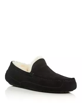 Мужские замшевые тапочки UGG Ascot, черный
